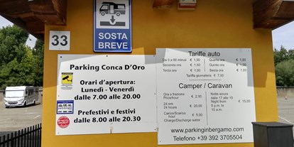 Reisemobilstellplatz - Art des Stellplatz: eigenständiger Stellplatz - Italien - Parking Conca d`Oro